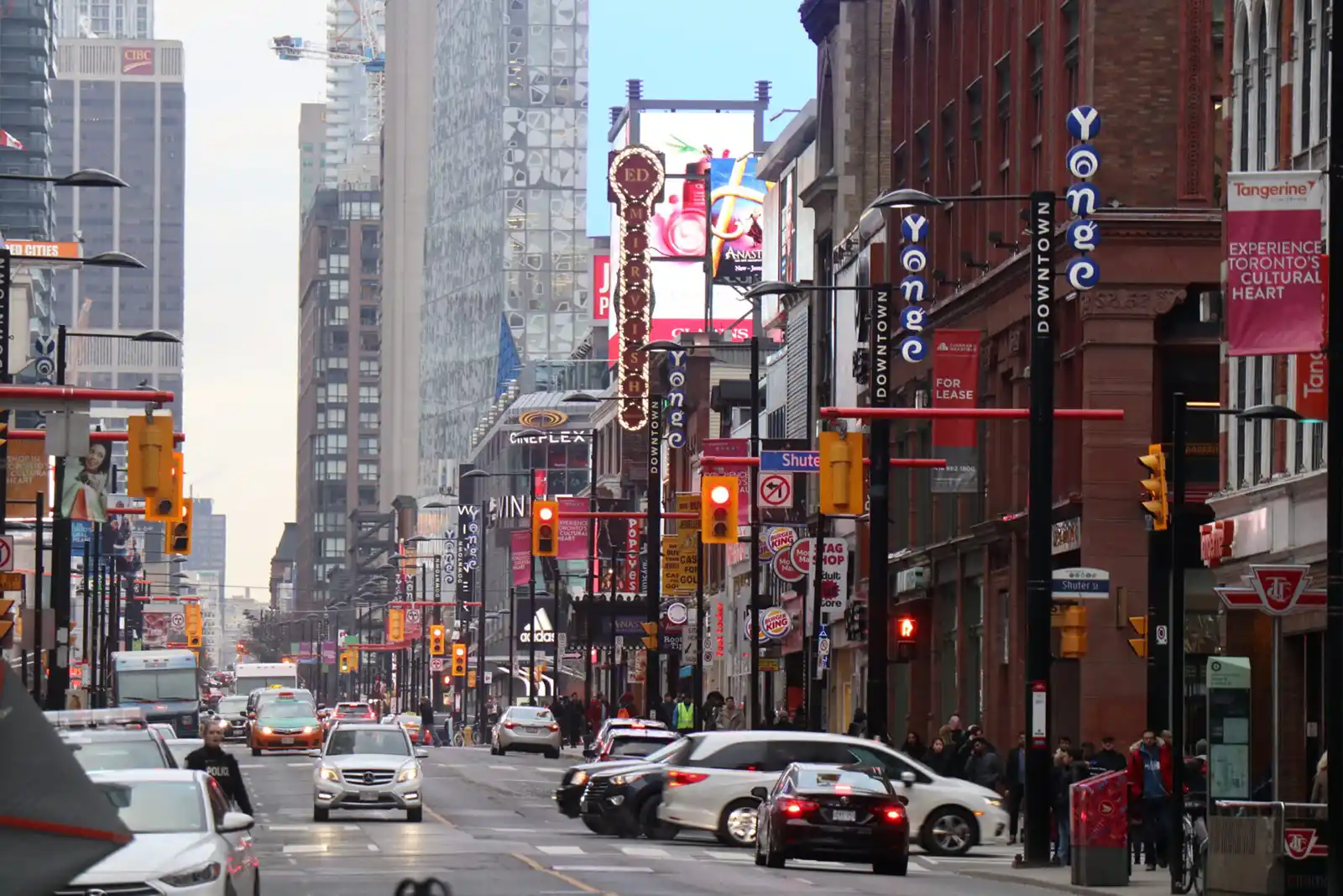 Yonge Street Looking North towards Shuter